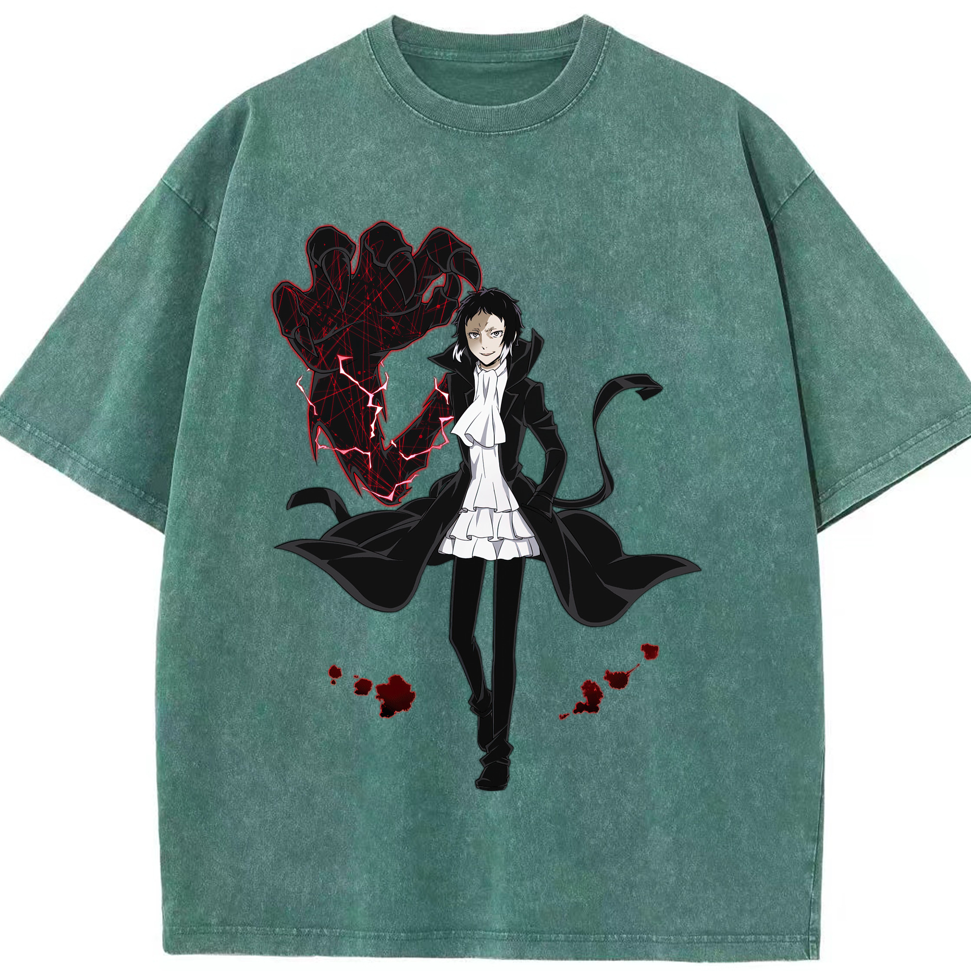 （画像用） 文豪ストレイドッグス Bungo Stray Dogs 綿100% ヴィンテージ風 半袖Tシャツ（フロントプリント）